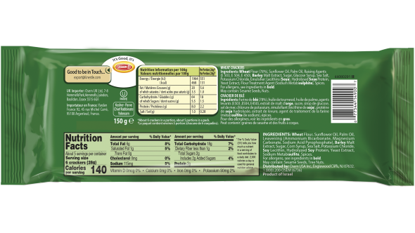 Osem Golden Cracker back